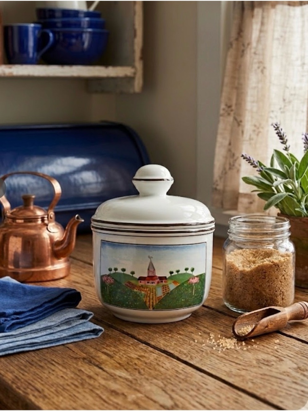 Villeroy & Boch Design Naif Lidded Sugar Bowl - Laplau Folk Art